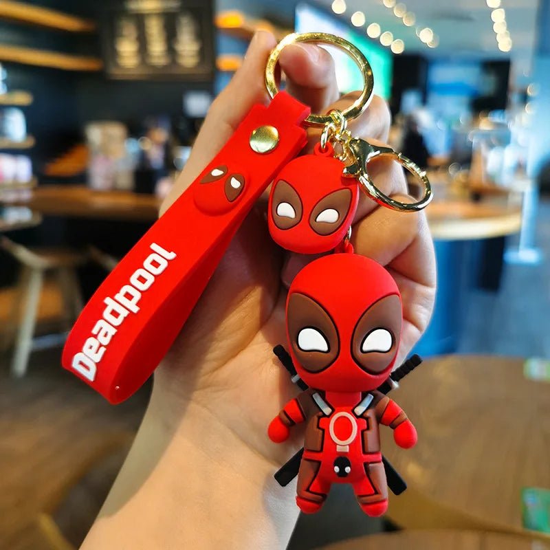 Marvel Cute Doll Pendant Anime Figures Deadpool Q Version Fashion Backpack Keychain Couple Bag Keyring Pendant Birthday Gifts - AZ Games Co.