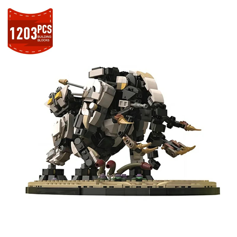 Neue MOC Horizon Zero Dawned Langhals-Biest Actionfigur Baustein Mechanischer Monster Mech Konstruktor Ziegel Spielzeug Geschenke