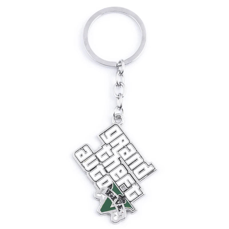 Game PS4 GTA5 Keychain GTA V Grand Theft Auto 5 Star Muti Pendant Keyring For Men Fashion Key Holder Jewelry - AZ Games Co.