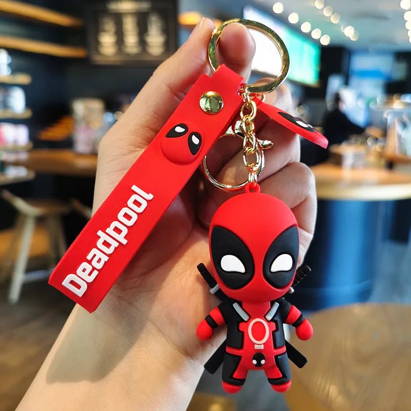 Marvel Cute Doll Pendant Anime Figures Deadpool Q Version Fashion Backpack Keychain Couple Bag Keyring Pendant Birthday Gifts - AZ Games Co.