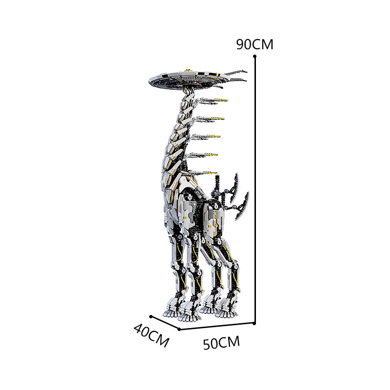 Neue MOC Horizon Zero Dawned Langhals-Biest Actionfigur Baustein Mechanischer Monster Mech Konstruktor Ziegel Spielzeug Geschenke