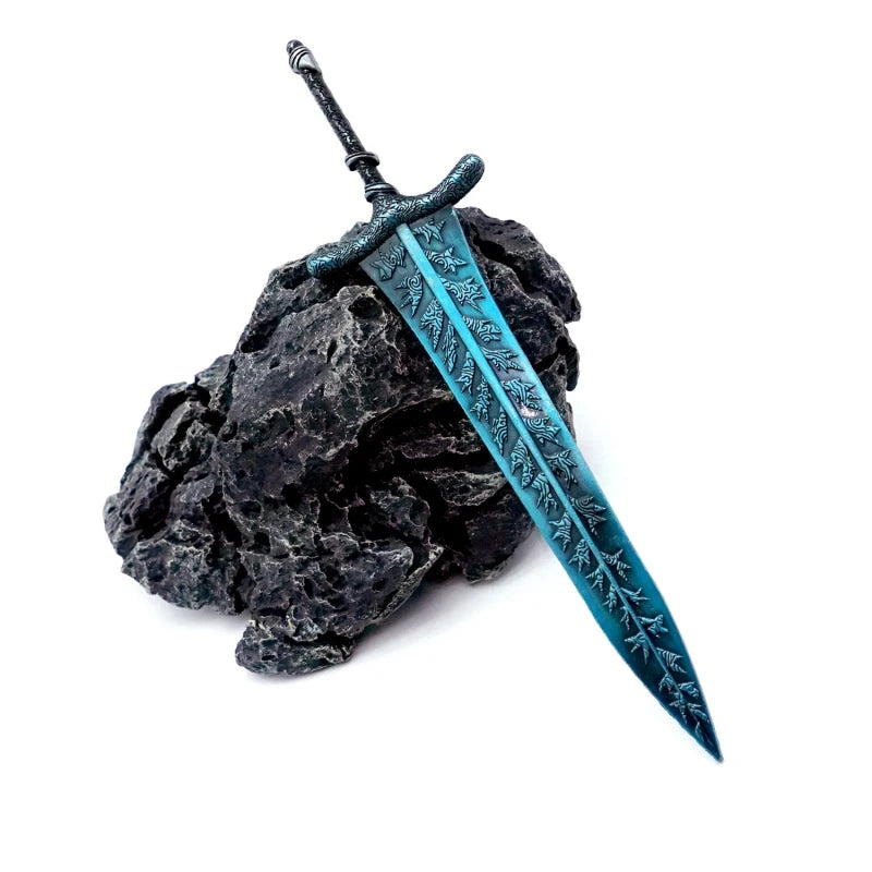 [Hot-Sale] Dark Moon Greatsword Elden Ring Ranni Collectable Weapon Model Full Metal Keychain Pendant Peripheral Sword Model Toy