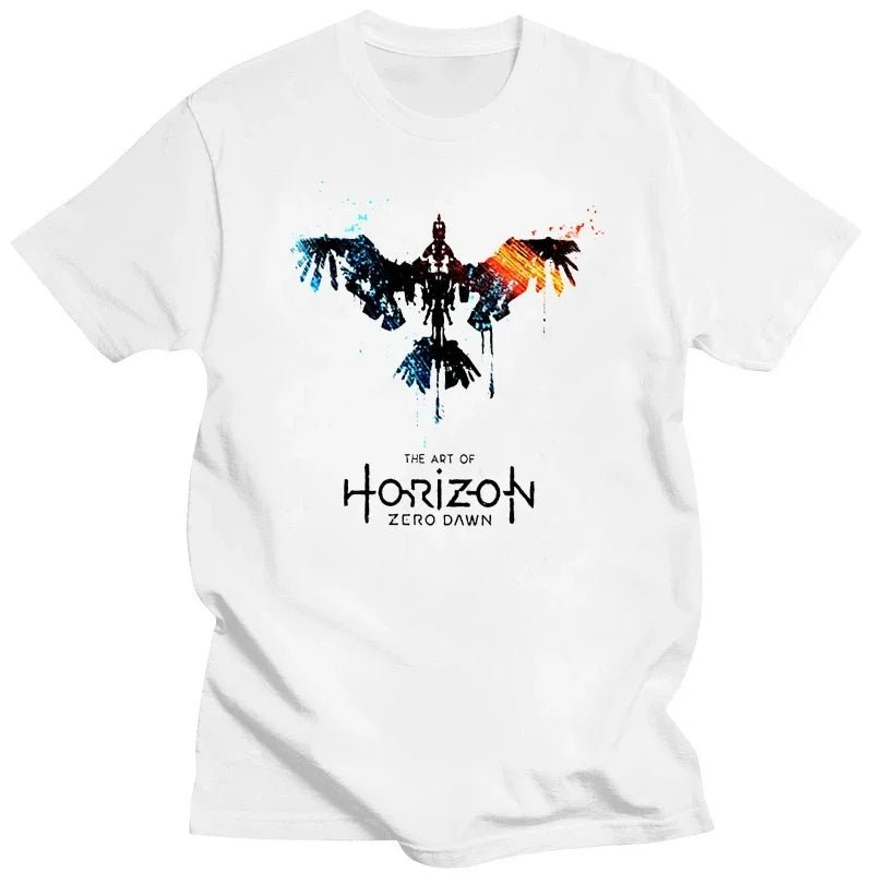 Horizon Zero Dawn White T Shirt men clothing harajuku graphic t shirts tshirt streetwear oversized t shirt t-shirts - AZ Games Co.