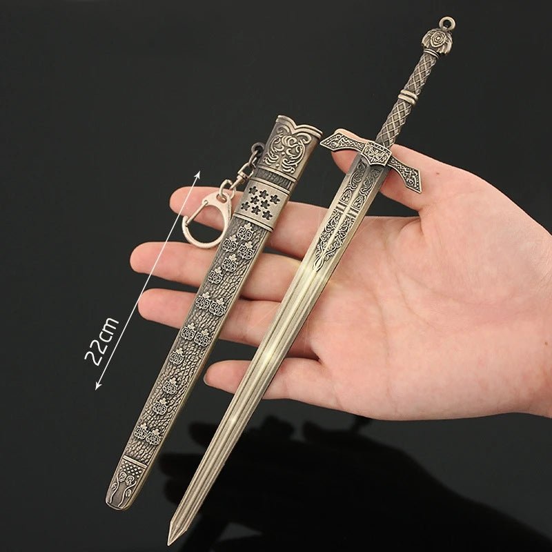 [Hot - Sale] Dark Moon Greatsword Elden Ring Ranni Collectable Weapon Model Full Metal Keychain Pendant Peripheral Sword Model Toy - AZ Games Co.