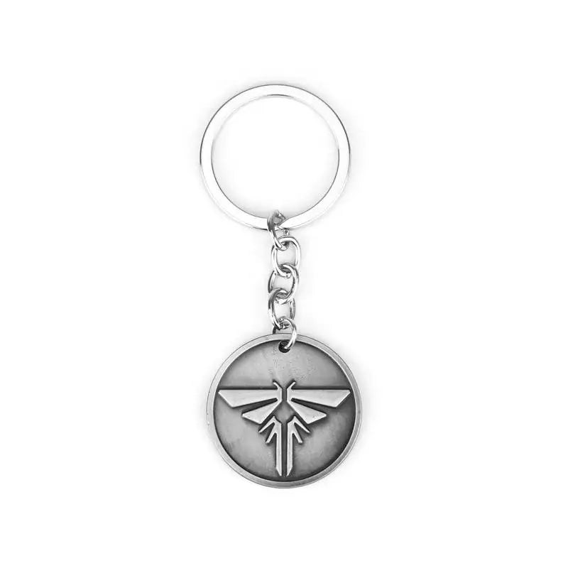 Hot The Last of Us Part 2 Keychain Firefly Logo Letters Dogtag Joel Ellie Tess Game Pendant Keychain for Women Men Jewelry Gift - AZ Games Co.