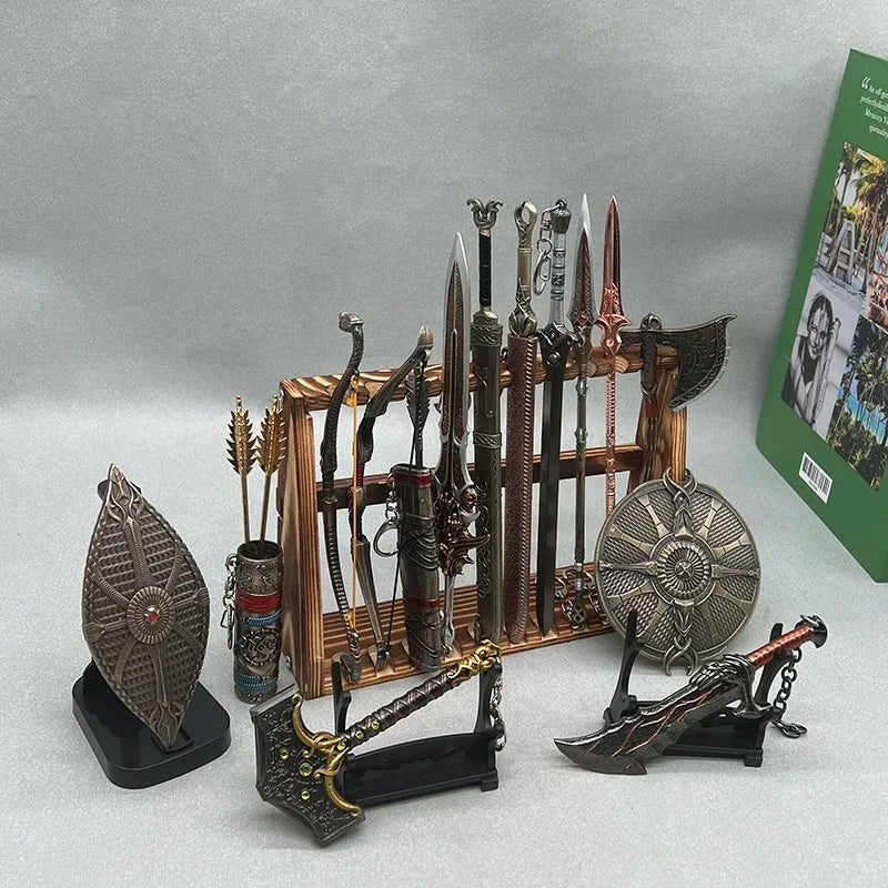 Kratos’ Arsenal: God of War Metal Weapon Replica Set Authentic 1/6 Scale Collectibles – Forge Your Legacy - AZ Games Co.