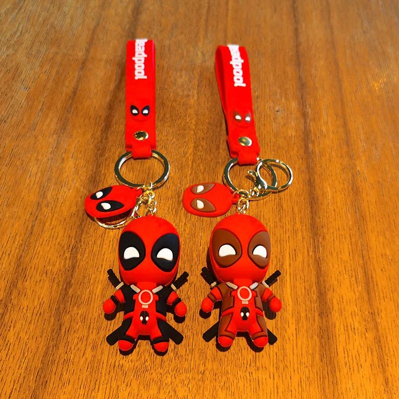 Marvel Cute Doll Pendant Anime Figures Deadpool Q Version Fashion Backpack Keychain Couple Bag Keyring Pendant Birthday Gifts - AZ Games Co.