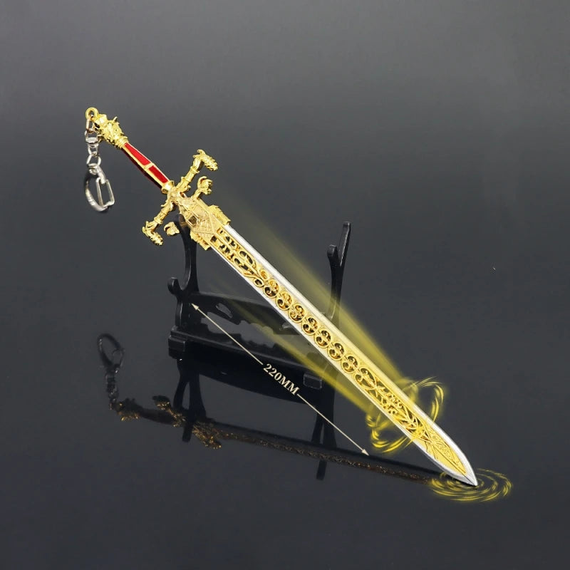 [Hot-Sale] Dark Moon Greatsword Elden Ring Ranni Collectable Weapon Model Full Metal Keychain Pendant Peripheral Sword Model Toy