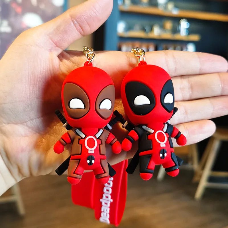 Marvel Cute Doll Pendant Anime Figures Deadpool Q Version Fashion Backpack Keychain Couple Bag Keyring Pendant Birthday Gifts - AZ Games Co.