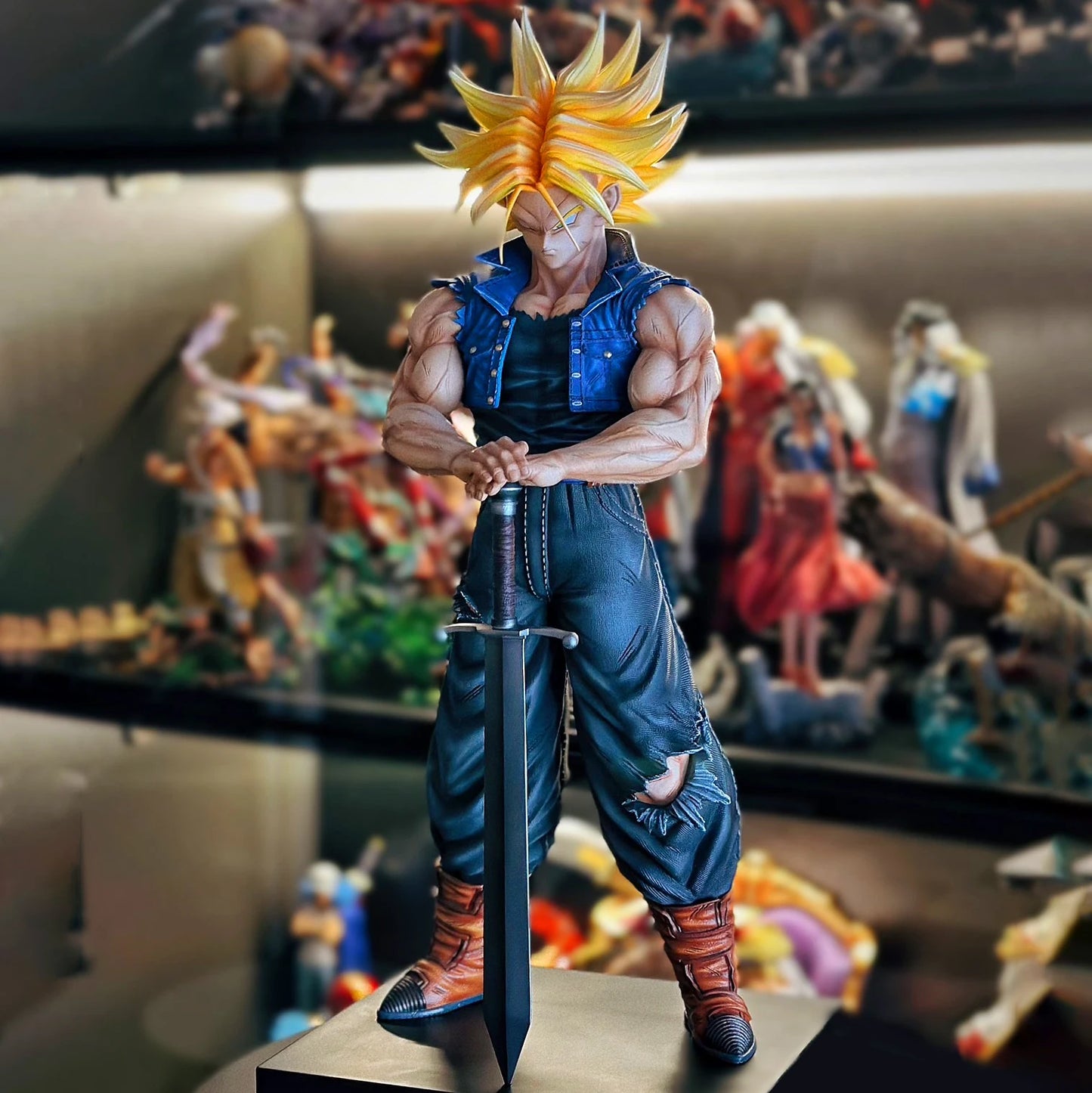 25cm/9.84in Anime Dragon Ball Z Trunks Figure Future Trunks Action Figures MPVC Statue Collection Model Toys for Children Gifts - AZ Games Co.