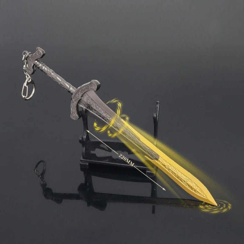 [Hot - Sale] Dark Moon Greatsword Elden Ring Ranni Collectable Weapon Model Full Metal Keychain Pendant Peripheral Sword Model Toy - AZ Games Co.