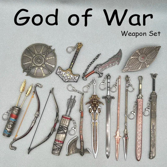 Kratos’ Arsenal: God of War Metal Weapon Replica Set Authentic 1/6 Scale Collectibles – Forge Your Legacy - AZ Games Co.