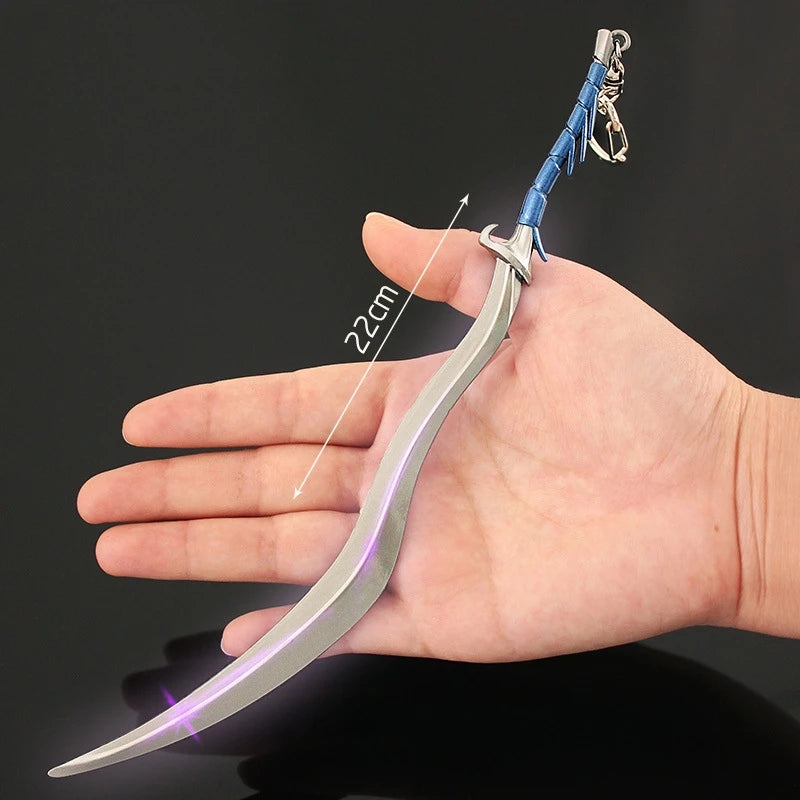 [Hot-Sale] Dark Moon Greatsword Elden Ring Ranni Collectable Weapon Model Full Metal Keychain Pendant Peripheral Sword Model Toy