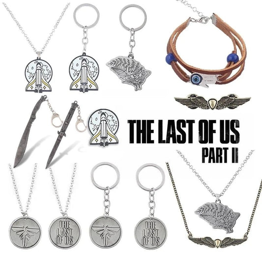 Hot The Last of Us Part 2 Keychain Firefly Logo Letters Dogtag Joel Ellie Tess Game Pendant Keychain for Women Men Jewelry Gift - AZ Games Co.